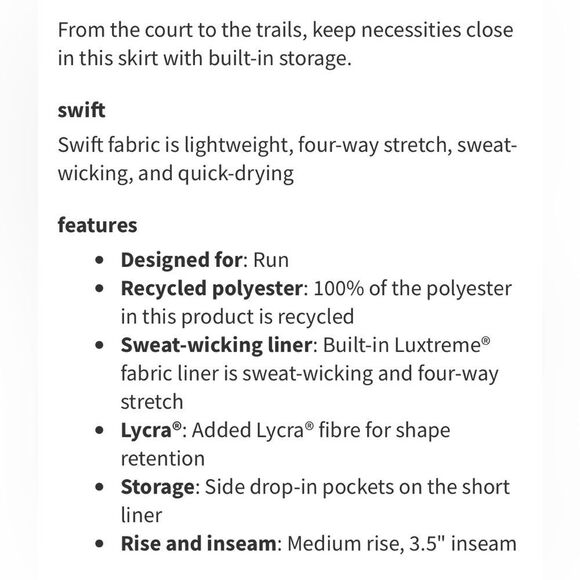 Lululemon Pace Rival Mid Rise Skirt Hyper Flow Pink Multi / Black - Picture 6 of 16